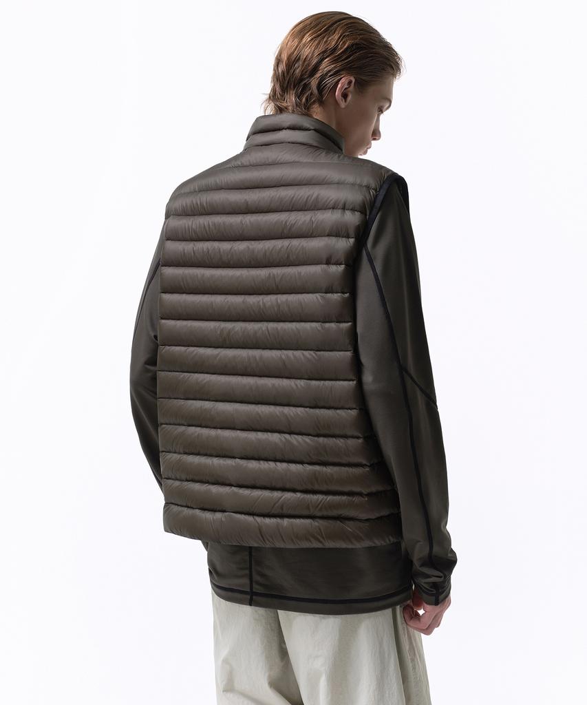 Musinsa Standard [City Leisure] Sheer Ripstop High-Neck Light Down Vest [Brown]