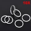 10Pcs/Pack 25/28/30/32mm Connectors Clasps Keychain Split Key Ring Chain Loop Stainless Steel