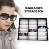Glasses Storage Case 18 Grids Glasses Display Case Sunglasses Storage Box Organizer Glasses Jewelry Display Box