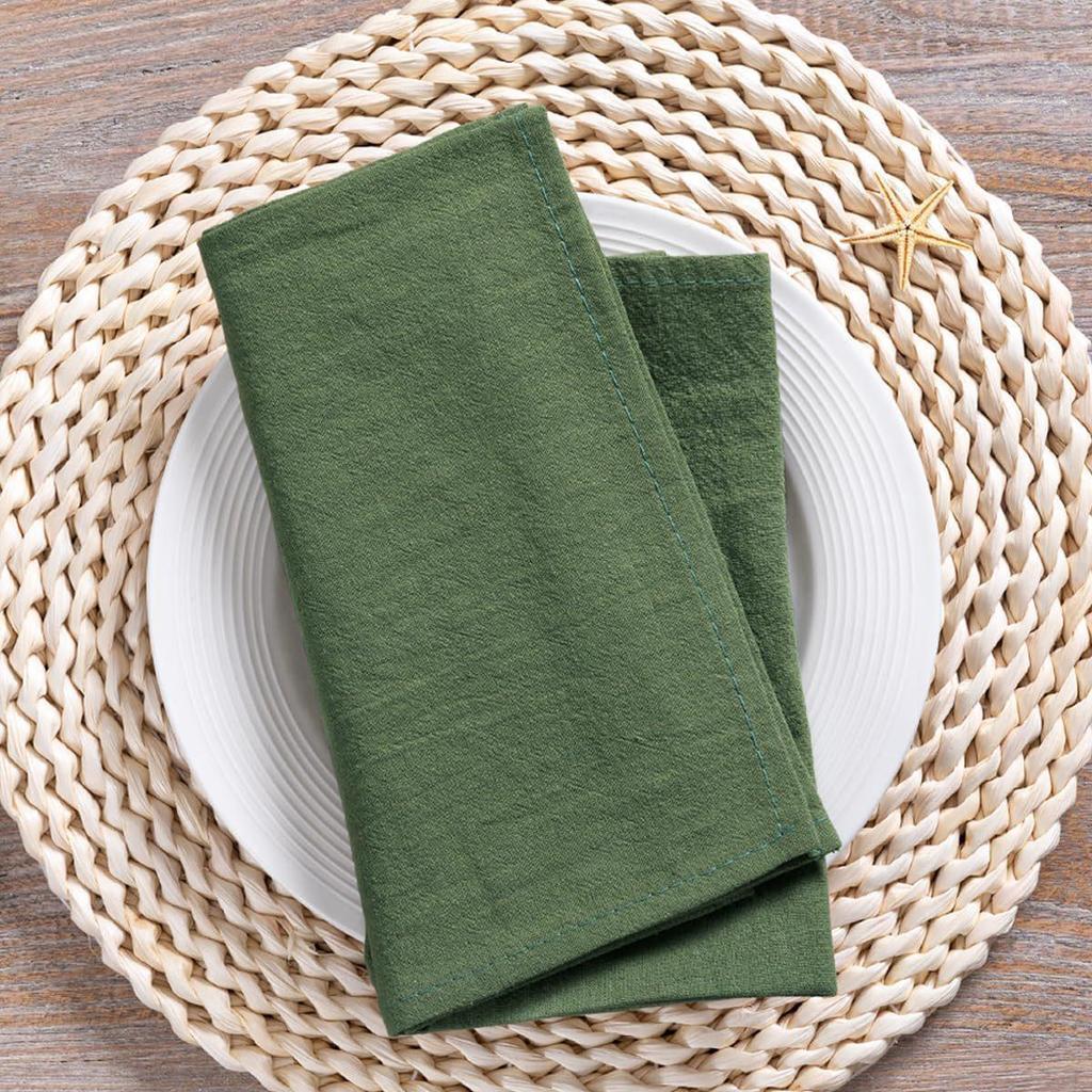 100% Cotton Linen Folded Flower Napkin for Kitchen, Hotel, and Western Restaurant Décor