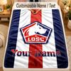Фланелевое одеяло LOSC Lille Текст с индивидуальным именем Персонализированное Мягкое Теплое Плед Декор для дома Подарок