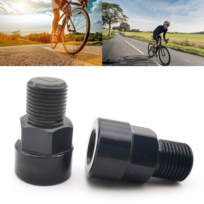 Bicycles Pedals Extenders Adaptors Light weight Black Bike Pedals Converter for Various Terrain Use