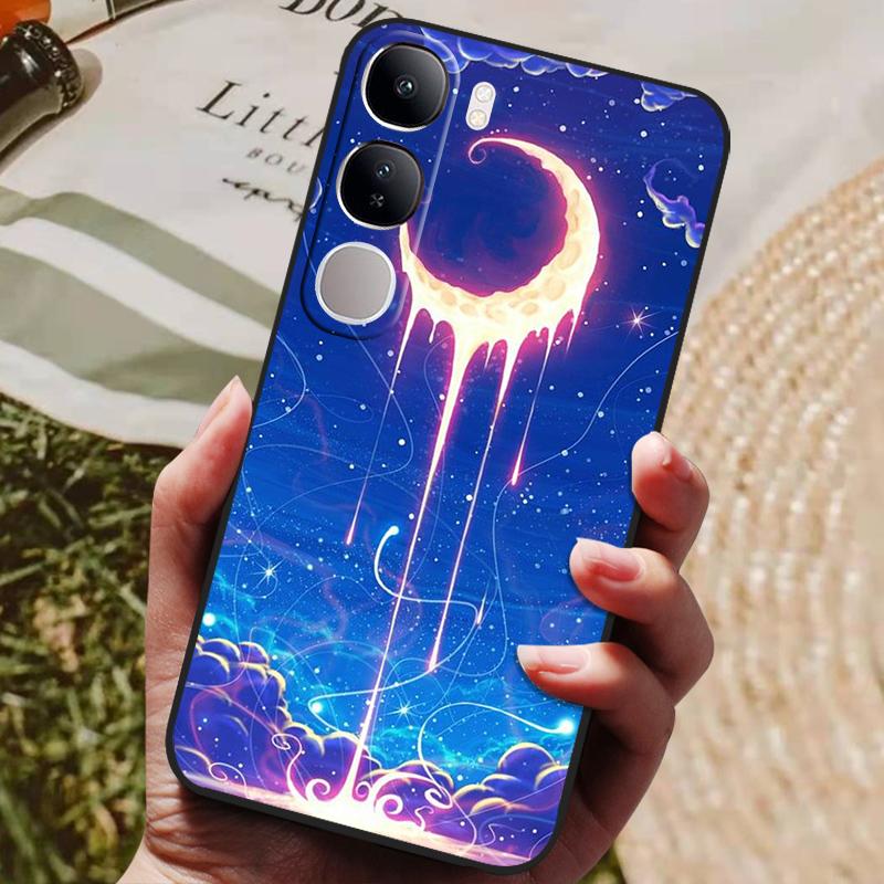 Для Vivo V40 Lite 4G 5G V40Lite (ИДН) V40E V 40 SE Чехол Роскошный Расписной Телефон Силиконовая Задняя Крышка Для Vivo Y200 Y300 Чехлы Корпус