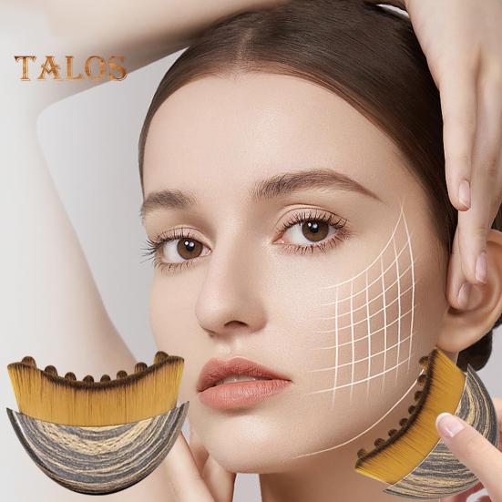 Многофункциональная щетка для лица с мягкой щетиной для контурирования линии подбородка и уменьшения отечности