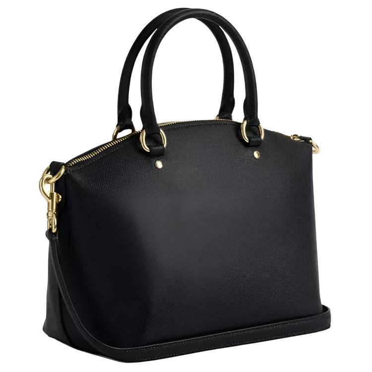 Coach Сумка через плечо Sadie 30 с золотыми металлическими акцентами из фактурной кожи Женские сумки Черная CCM70-IMBLK
