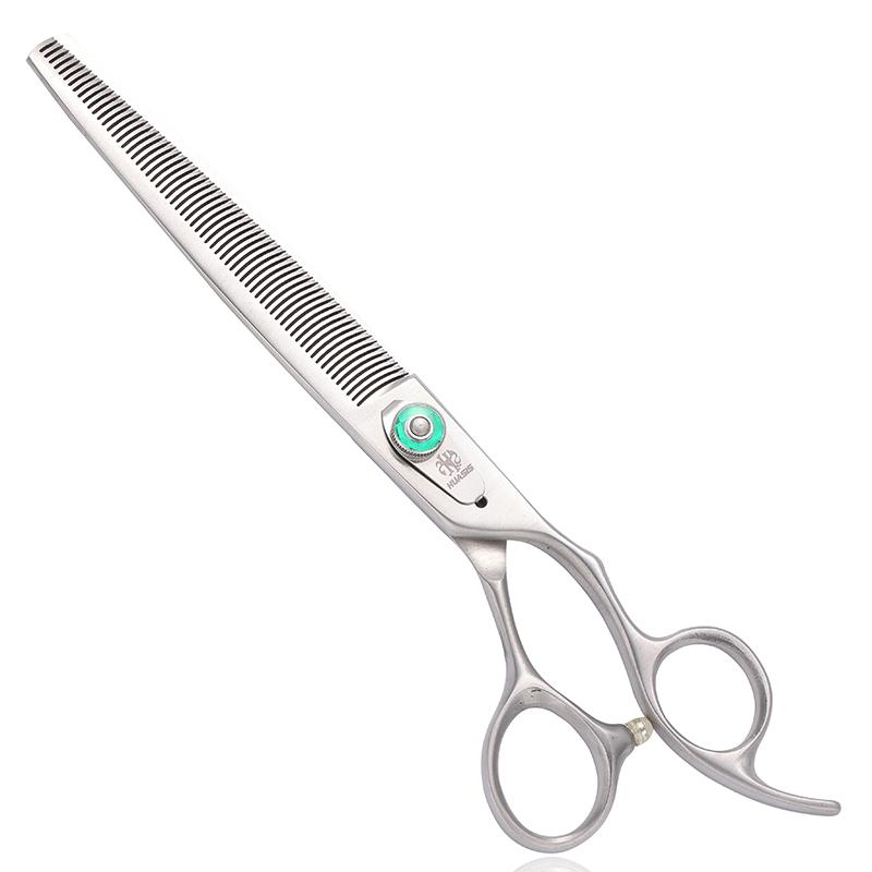 HUASIS HU26-7565V Stainless Steel Thinning Shears Dogs Grooming 7.5'' Professional Blending Scissors Eco-Friendly Handmade