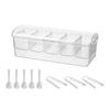 Ice Chilled Condiment Caddy with Lid Serving Platters with 5 Removable Compartments for Party Supplies & Bar Accessories