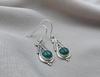 925 Sterling Silver Green Onyx Dangle Earrings: Boho Jewelry
