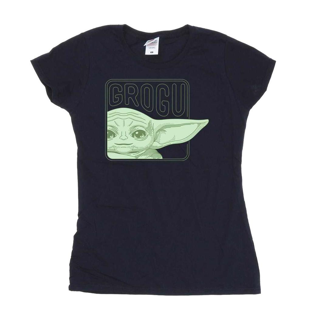 STAR WARS Женская хлопковая футболка The Mandalorian Grogu Box