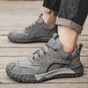 Модные мужские спортивные туфли с круглым носком, нескользящие рабочие мужские туфли, молодежные модные легкие дышащие туфли на шнуровке из ткани