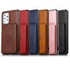 Магнитный кожаный чехол для Galaxy S25 S24 Ultra S23 Plus S22 S21 FE A55 A35 A15 A06 A16 A54 A24 A14 Обложка Держатель для карт Подставка Coque