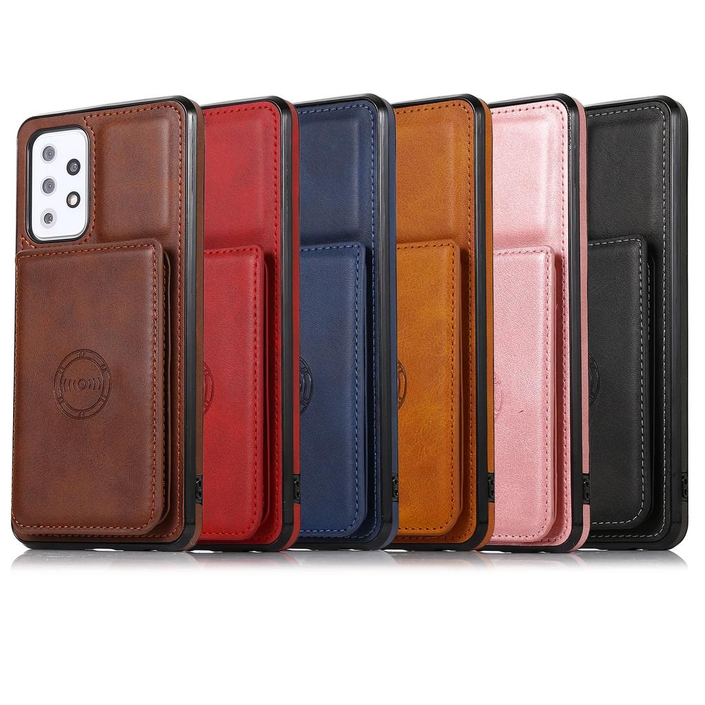 Магнитный кожаный чехол для Galaxy S25 S24 Ultra S23 Plus S22 S21 FE A55 A35 A15 A06 A16 A54 A24 A14 Обложка Держатель для карт Подставка Coque