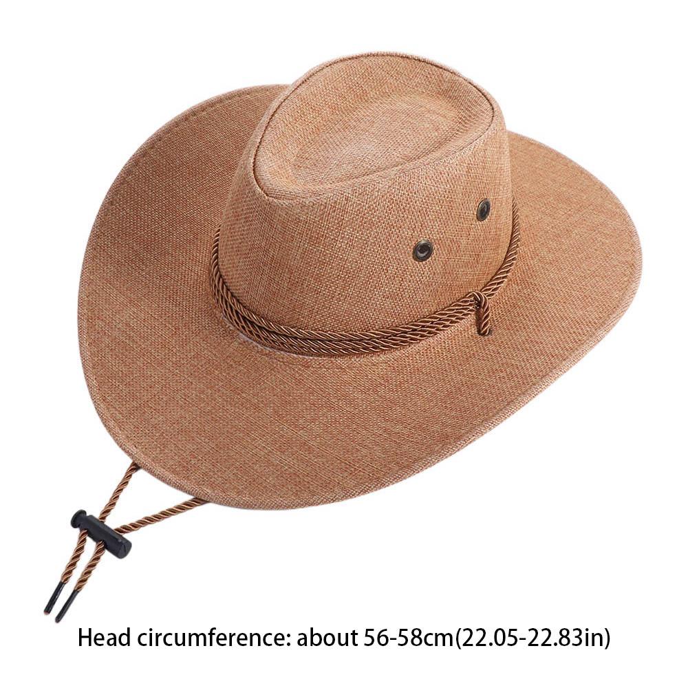 Beach Cap Western Cowboy Hat Wide Brim Beach Sunscreen Cap Simple Summer Sun Hat  Beach