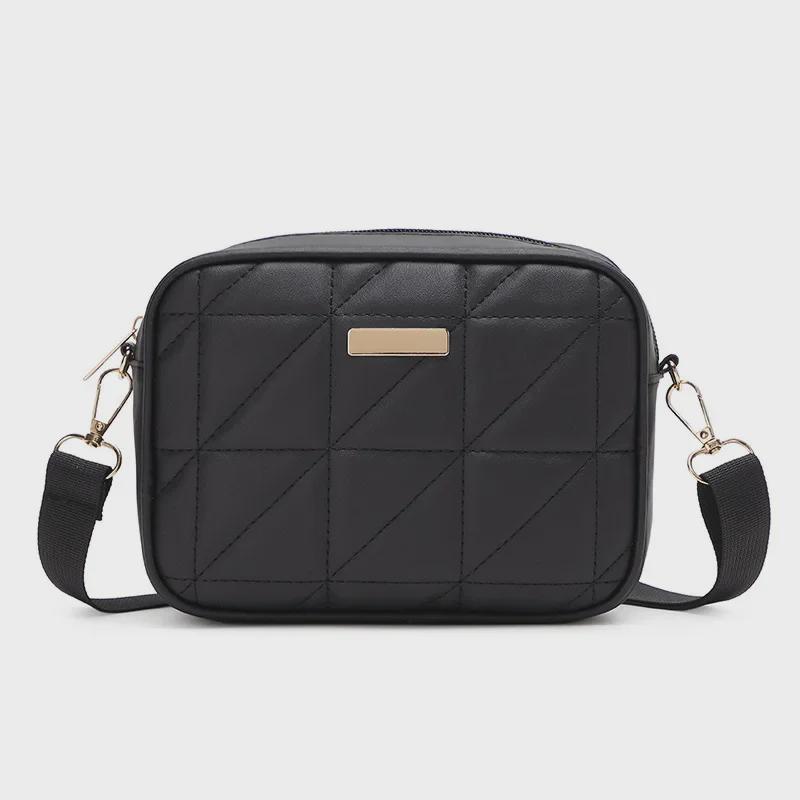 Сумка для мобильного телефона и камеры с треугольной вышивкой 2024 года с ремнем через плечо из ленты