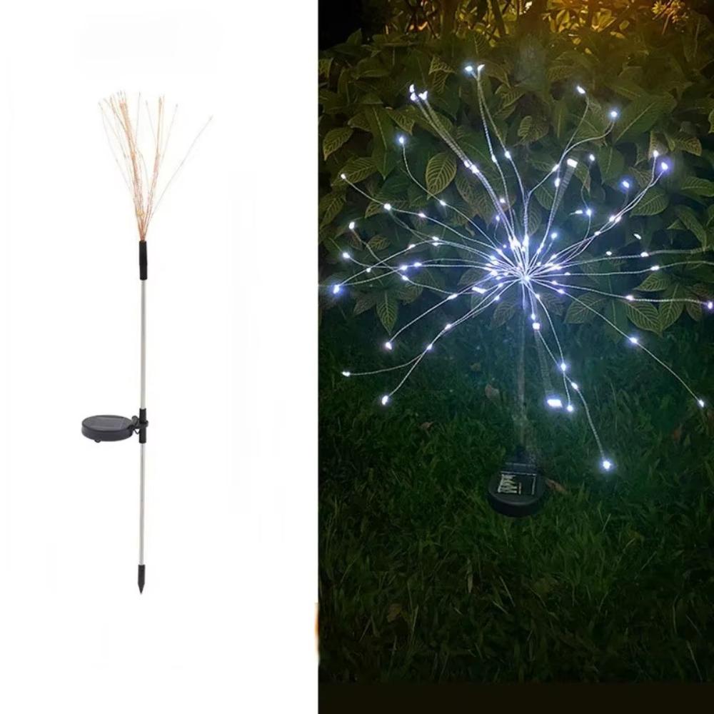 60 LED Solar Power Firework Lights Waterproof Outdoor Dandelion Lawn Lamp Outdoor Use