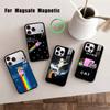 Милый N-Нян К-Кот Чехол для телефона для iPhone17,16,15,14,13,12,11 Plus,Pro Магнитный с беспроводной зарядкой Magsafe