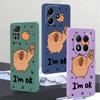 I'm Ok Capybara Phone Cover Case for Xiaomi Redmi Note 15 Pro Plus 9 14 Note 14 13 12 8 10 Lite 11S 9S 12S 11