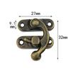 10pcs 32*27mm Antique Bronze Iron Padlock Hasp Hook Lock for Mini Jewelry Wooden Box
