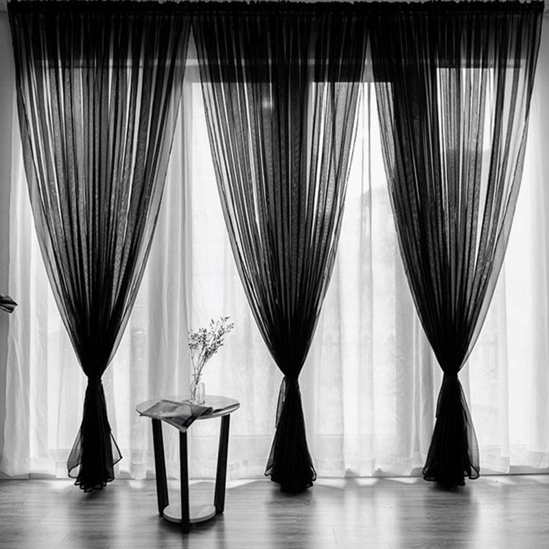 1 Панельные оконные шторы Домашний текстиль Прозрачные шторы Тюль Шторы Оконный экран Гостиная Спальня Домашний декор