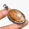 Tiger Eye Gemstone Handmade 925 Silver Plated Jewelry Pendant 2.08"
