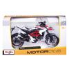 Maisto 1/12 Scale Ducati Hypermotard White / Diecast Model Car, Motorcycle, Finished Model 13015