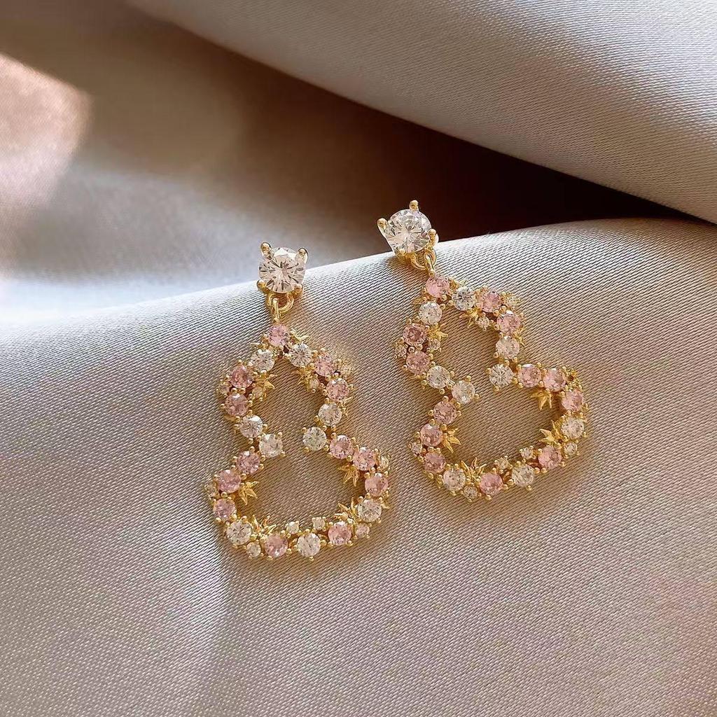 Серьги-тыква с бриллиантовой инкрустацией и серебряной иглой - Роскошный китайский стиль, универсальные и элегантные модные аксессуары