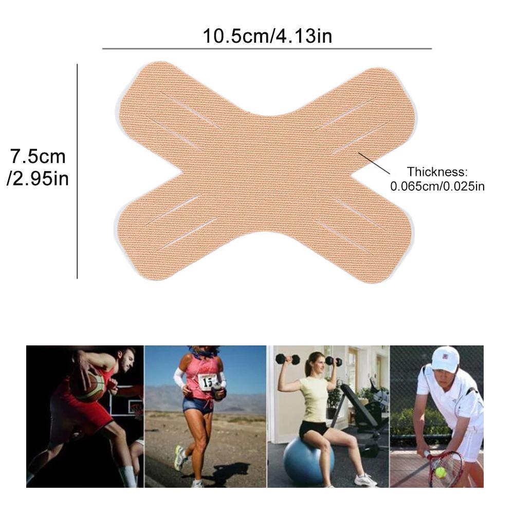 10/20 Pcs Kinesiology Tape Precut, X-Shaped Muscle Tape For Pain Relief & Joint Support, Elastic Sports Tape
