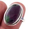 Ruby In Zoisite Handmade Lab-Created 925 Sterling Silver Jewelry Ring S.7.5 I1w96
