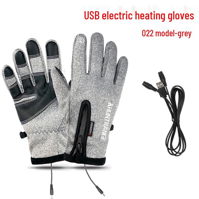 USB Heated Waterproof Cycling Gloves - Windproof, Fleece-Lined, Night Reflective, 5V Electric Warmth