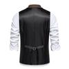 Men's Vintage Suit Vests Single Breasted Tweed Fabric Jacquard Suit Formal Vest Lapel Sleeveless Slim Fit Waistcoat