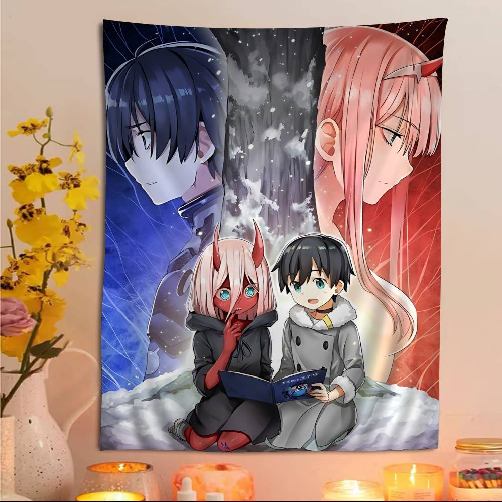 Darling In The Franxx Мультфильм Хиппи Настенные Гобелены Искусство Научная Фантастика Комната Домашний Декор Каваи Комната Декор