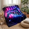 Retro Game Graphics Pattern Theme blanket Lightweight Warm Flannel Blanket Decorative Throw Blanket for Home Decoration
