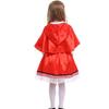 Little Red Riding Hood Girl Cosplay Costume Tutu Hooded Cloak Newborn Romper Dress Christmas Party Kids Girl Dress For 3-8 Year