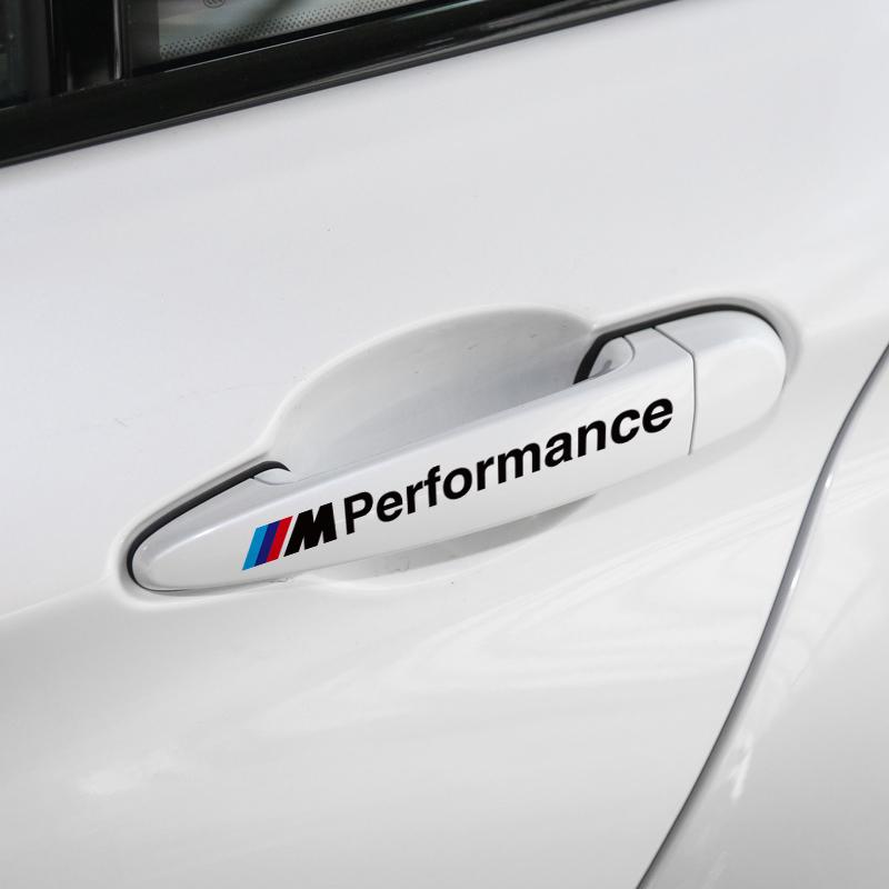 4pcs Car Door Handle Transparent 3D Stickers for BMW M Performance M3 M4 M5 E39 E60 E90 E46 E36 X1 X5 X3 X7 X6 F10 F20 F30 G20 G30