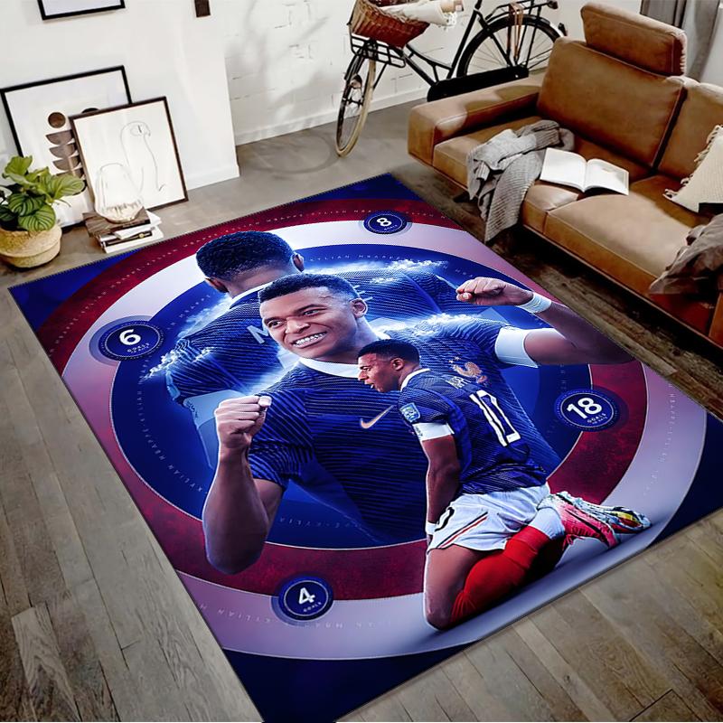 1pc Mbappe10 Design Printed Area Rug Carpet for Bedroom Living Room Home Decor Rugs Mat Non Slip Mat Rug for Bedside