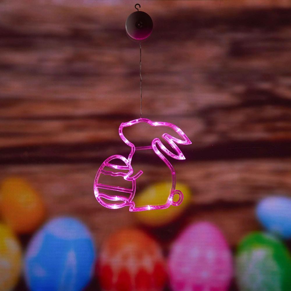 Wall Hanging Egg Suction Cup Light Plastic String Lights Cute Easter Window Lights  Indoor Home