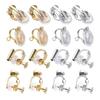 2Pcs Stainless Steel Ear Clips Without Piercing Earrings Parts Findings For Women Ear Clip On Earrings Converter Diy Jewelry