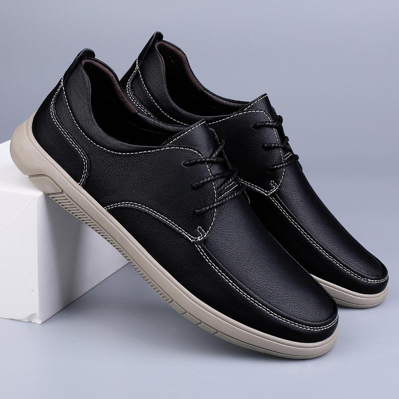 Fashion Mens Formal Shoes Genuine Leather Lace Up Oxfords Dress Office Work Casual Flats Luxury Walking Oxfords Shoe Zapatos Para Hombre
