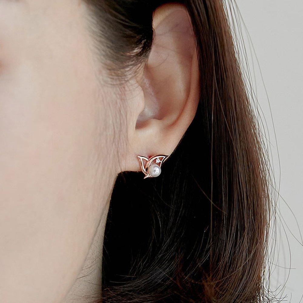 Серьги Muse Tulip Pearl Серебристо-розовые Tessvp13145S