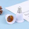 2Pcs E14 To E27 E14-D27 Adapter Conversion Socket Fireproof Plastic Converter Socket Bulb Adapter Lamp Holder Adapter