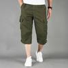 Мужские брюки длиной до икр, свободные брюки-карго с затягивающимся шнурком, летние повседневные спортивные брюки с несколькими карманами на молнии для повседневной носки, для спорта и улицы