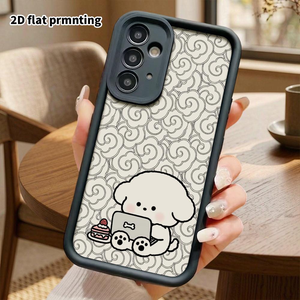 Phone Case: 2D Flat Samsung Galaxy A34 A35 M05 M06 S20 S22 S21 FE Plus 5G Protective Case, Cute Office Worker, Christmas and Halloween Gift
