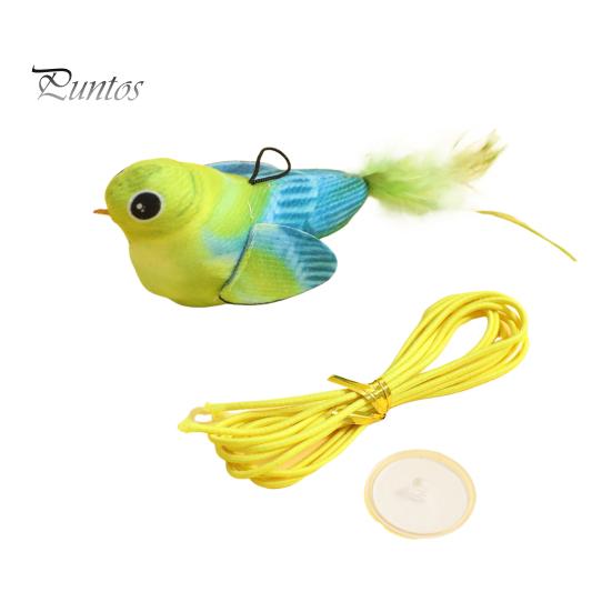 Интерактивная игрушка для кошек «щебечущая птица», реалистичная плюшевая птица с перьями, активируемая прикосновением, игрушка для котят с реалистичным щебечущим звуком для домашних кошек, успокаивает