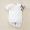 Hibobi комбинезон с короткими рукавами и принтом медведя для маленьких мальчиков, стильный повседневный детский комбинезон с круглым вырезом для детей 0-18 месяцев