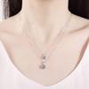 Four-Claw Sterling Silver S925 Necklace Women's Simple Classic Rabbit Pendant Carat Light Luxury Non-Fading