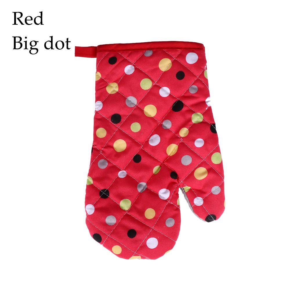 Heat Resistant Anti Hot Baking Tool Dot Mitts Thick Oven Gloves Microwave Insulation Cotton