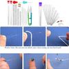 Long Straight Beading Needle Big Eye Beading Needle with Thimble Needle Threader for Bracelet Necklace Jewelry Making