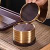 Ebony Solid Wood Coaster Non-slip Wood Round Mat Table Pad Tea Cup Holder Tea Room