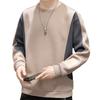 New Spring and Autumn Long-sleeved T-shirt Men's Loose Interior with Casual Zhongshan Sweater On Clothes