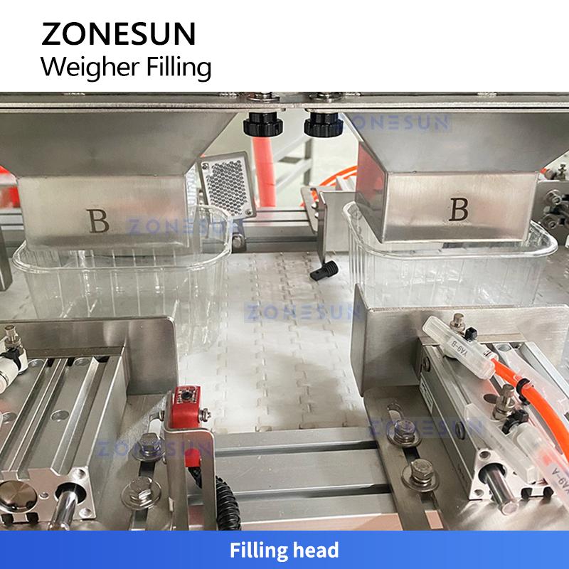 ZONESUN ZS-GWF14 Automatic Weighing and Filling Line Mutihead Weigher Packing Machine